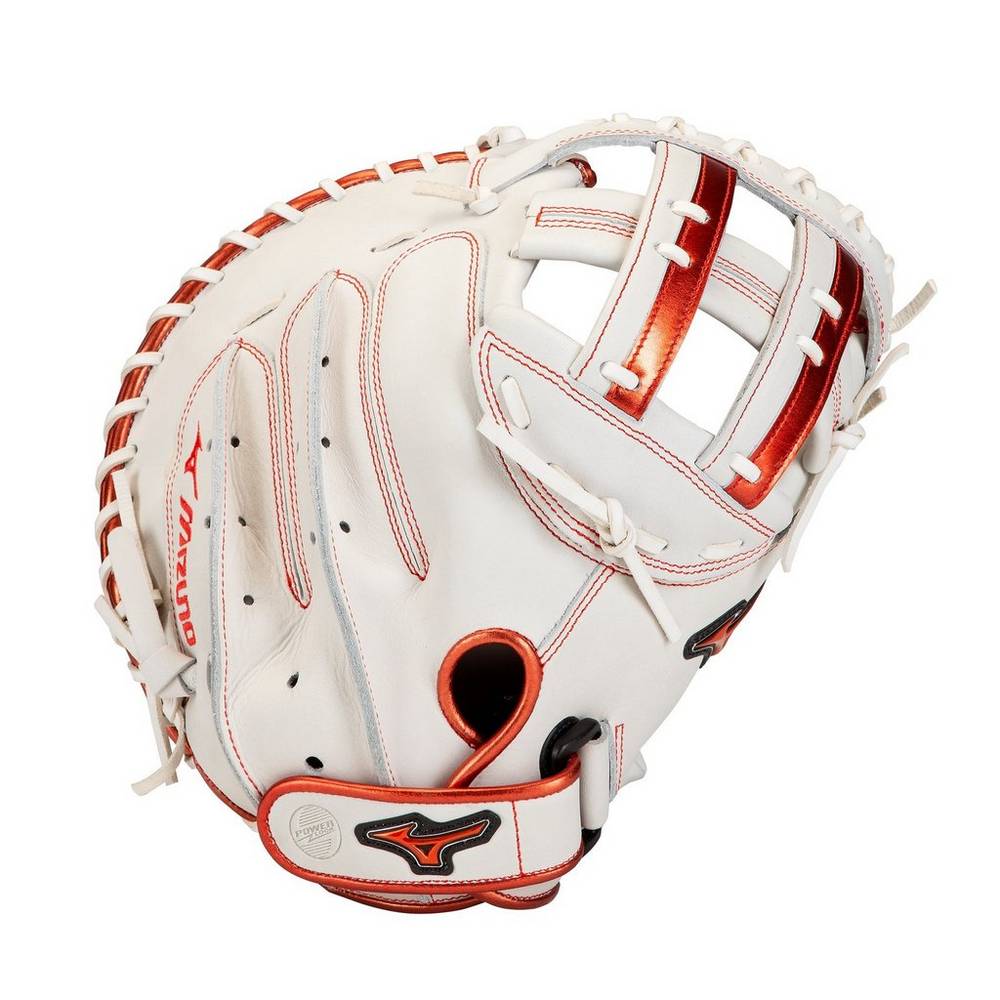 Catchers Mitt Mizuno MVP Prime SE Fastpitch 34" Mujer Blancas/Rojas Baratas SHIC-42091